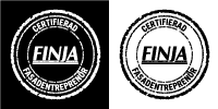Logotyp – Certifierad fasadentreprenör – CMYK/Svart/Vit