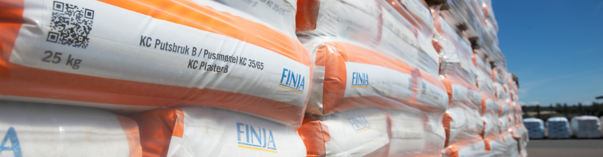 Säckar med putsbruk