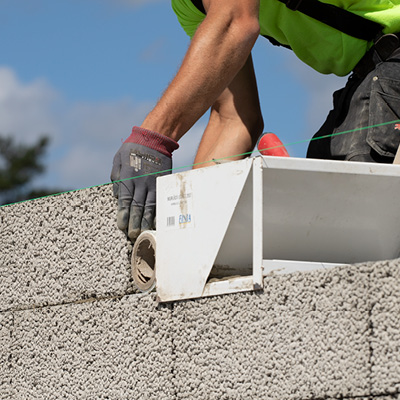 Mura med lättklinkerblock