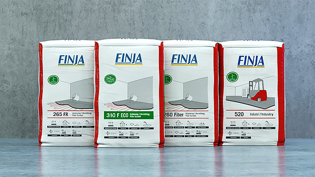 Golvavjämning i plastsäck