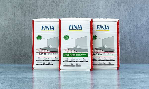 Golvavjämningsprodukter i plastsäckar